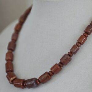 Jay King Sterling Silver Red Moss Jasper Bead Necklace